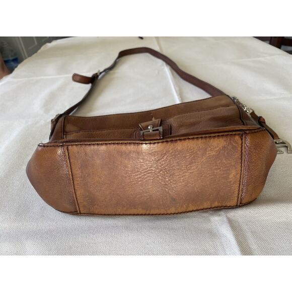 Etienne Aigner Purse Leather Shoulder Bag Tan Crossbody - Picture 6 of 15